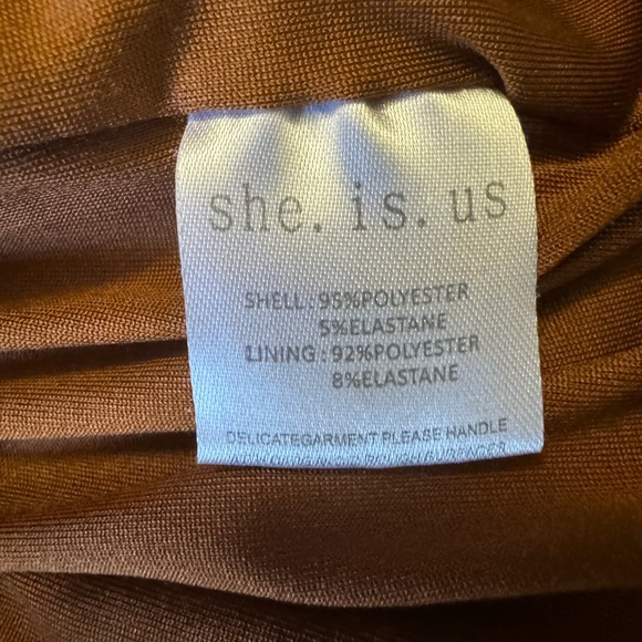 Runaway the Label | Slinky Slip Dress in Cinnamon | Size M - Picture 7 of 9